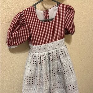 3/30$ Red and White Gingham Kids Dress
